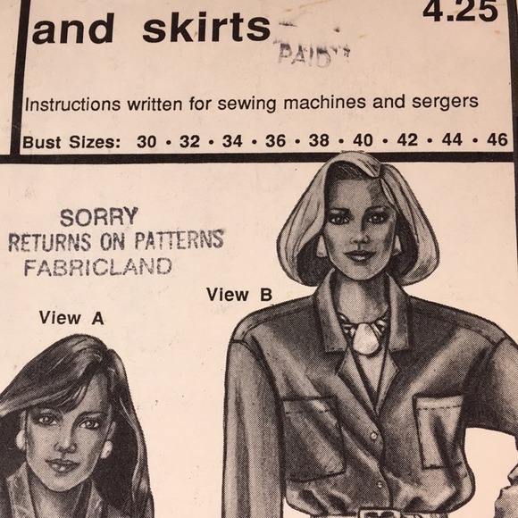 Vintage Stretch & Sew 1597 Sewing Pattern Shirtdresses & Skirts Bust Sizes 30-46 - Picture 2 of 13